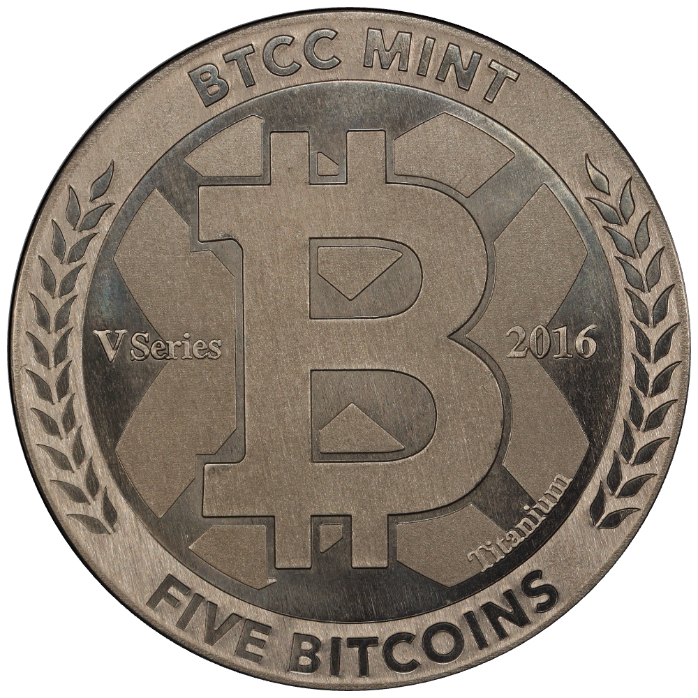 2016 Titanium V Series, Five Bitcoin Artist Proof